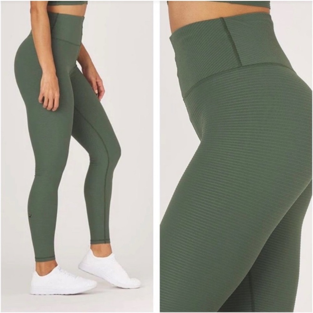 #233. Glyder Olive Green Ribbed Charge Legging